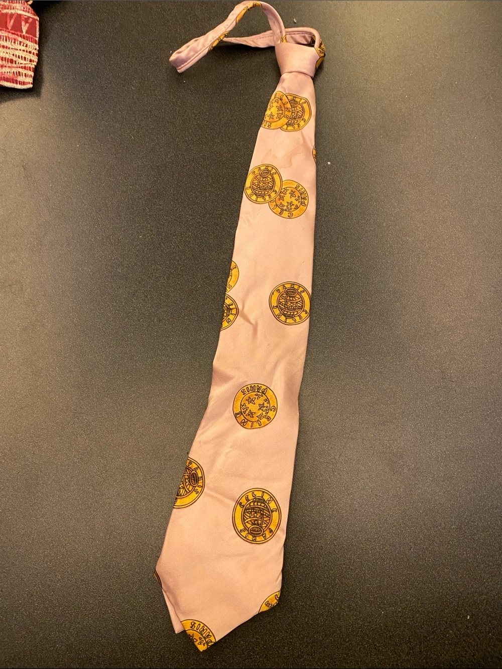 Montier pre-tied zipper tie silk